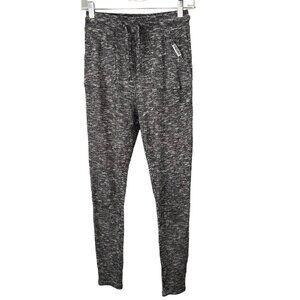 Gymshark Joggers size S Waffle Weave Knit Pockets Black Drawstring Waist Pants